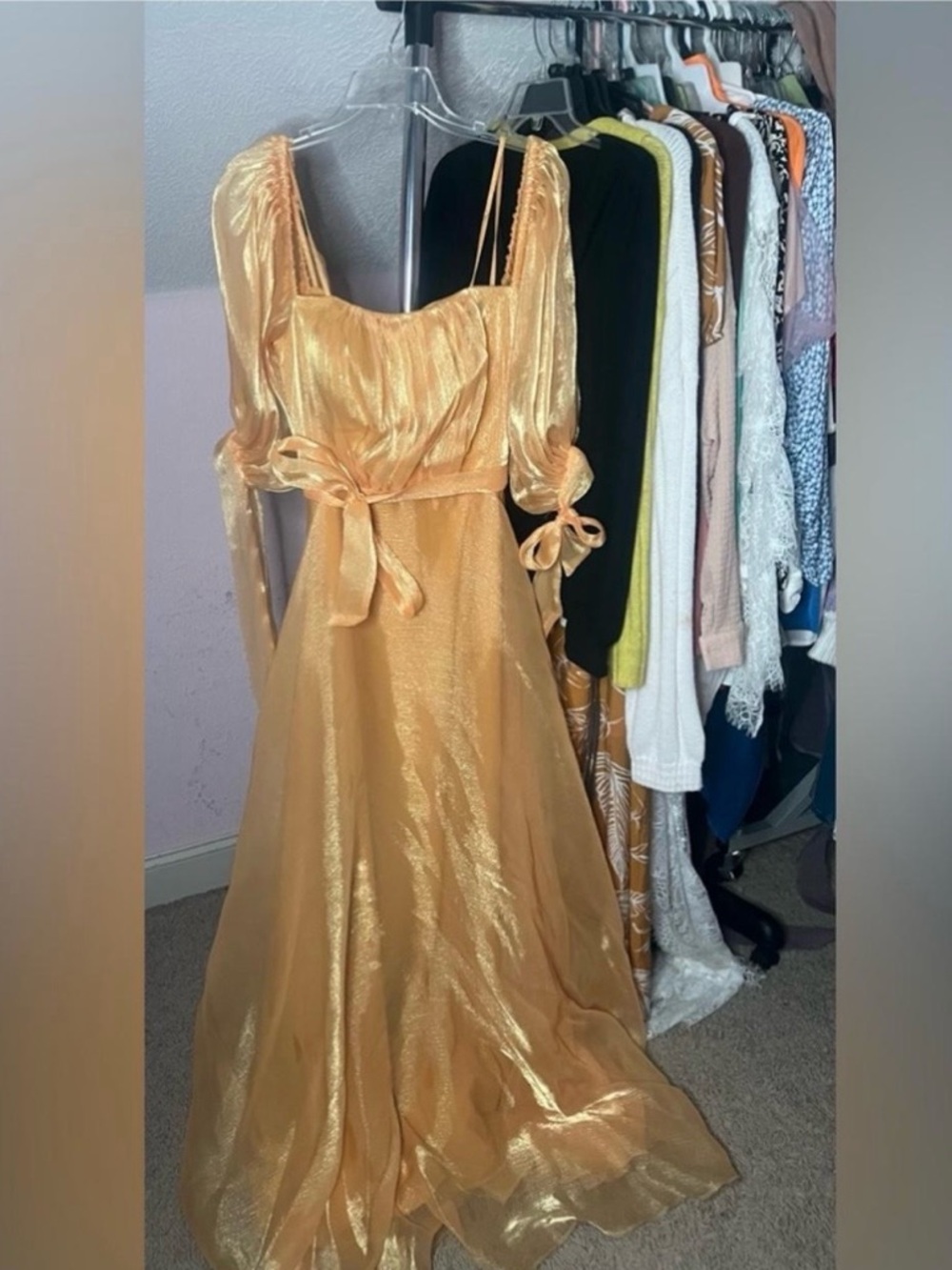 Camellia Golden Yellow Long Dress